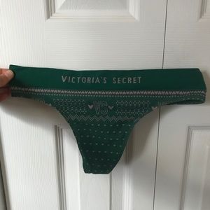 Victoria Secret Christmas Panties set of 2 Size M